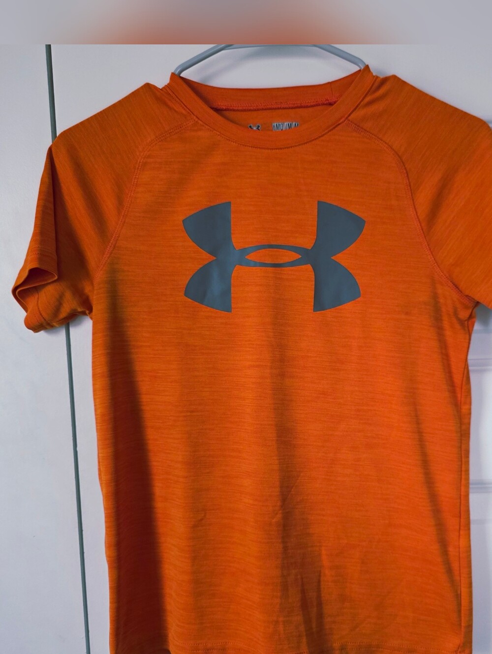 Under Armour Orange Short Sleeve Shirt with Gray Logo